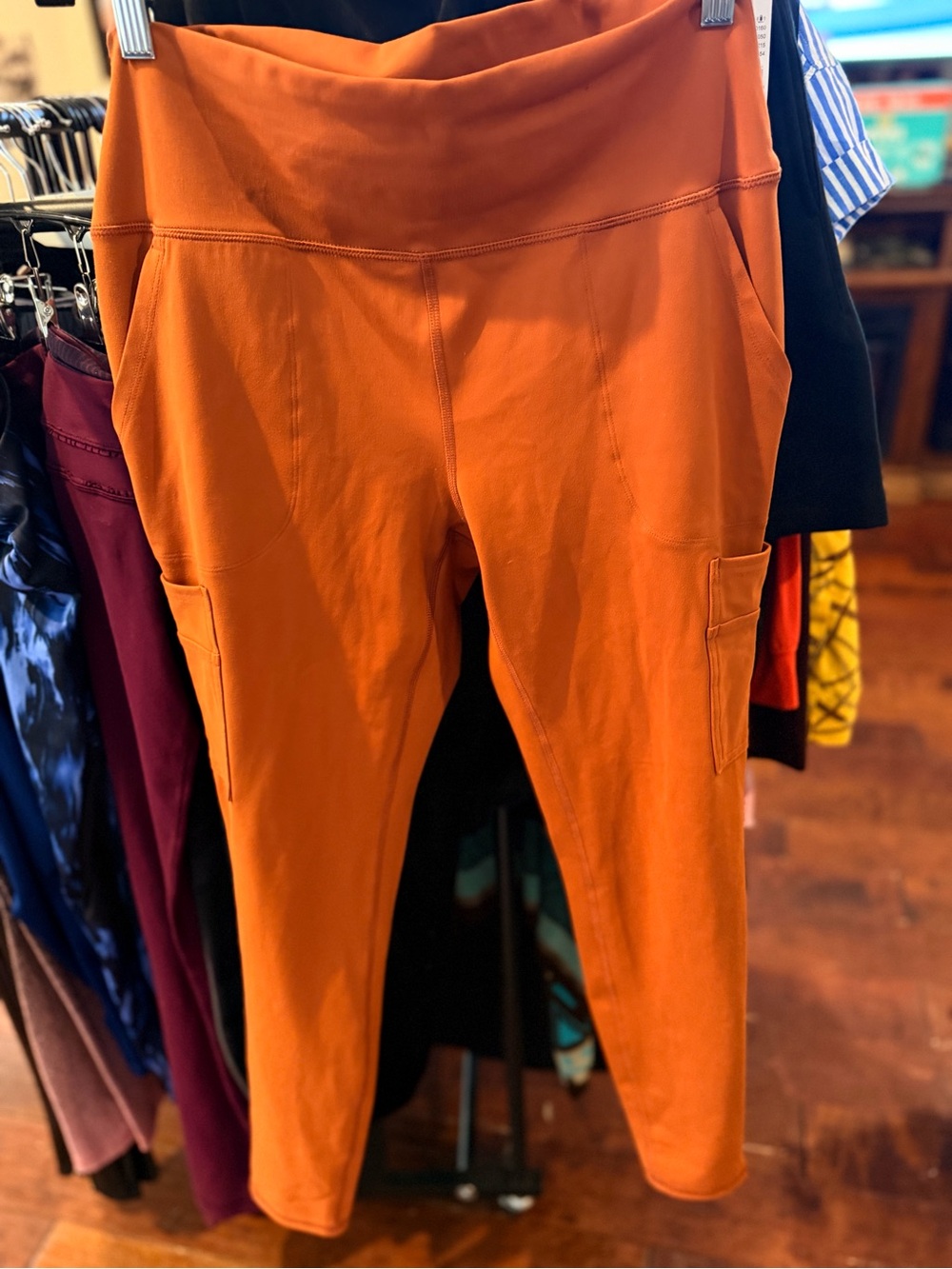 Avalanche Orange Women's Active Leggings with Side Pockets